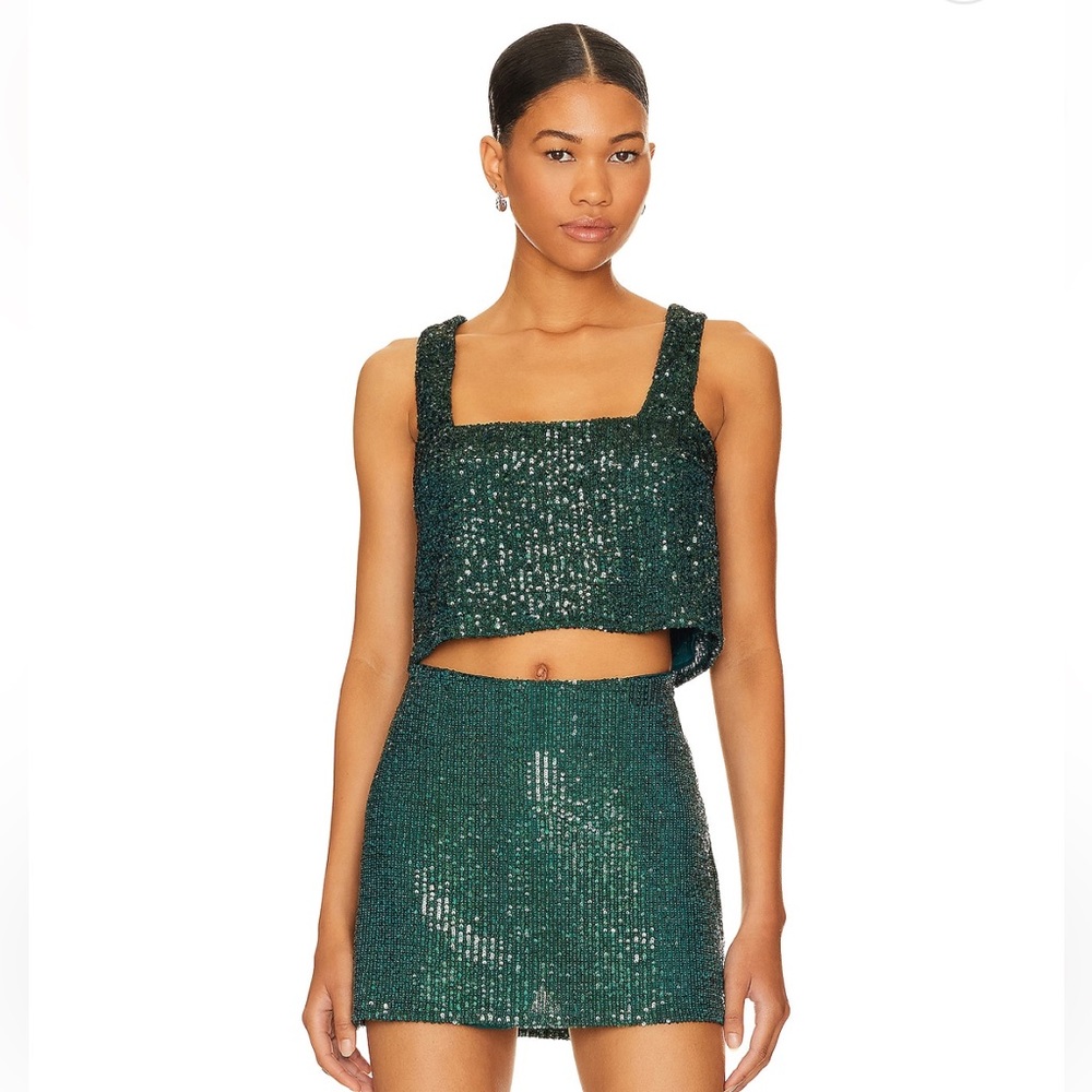 Show Me Your MuMu Green Sequin Set